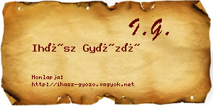 Ihász Győző névjegykártya